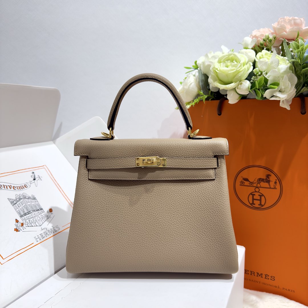 Hermes Kelly 25 Togo Retourn Trench GHW
